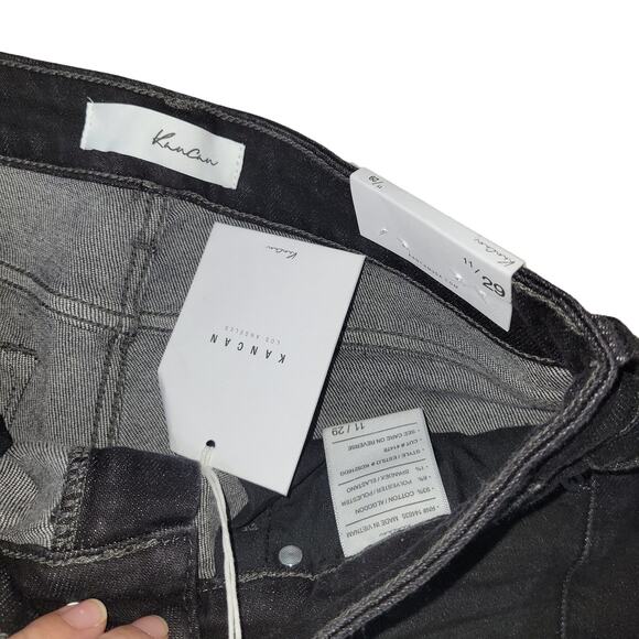 KanCan High Rise Leo Ankle Skinny Dark Grey Hem Jeans Women Sz 11/29 KC9216DG - Picture 7 of 7